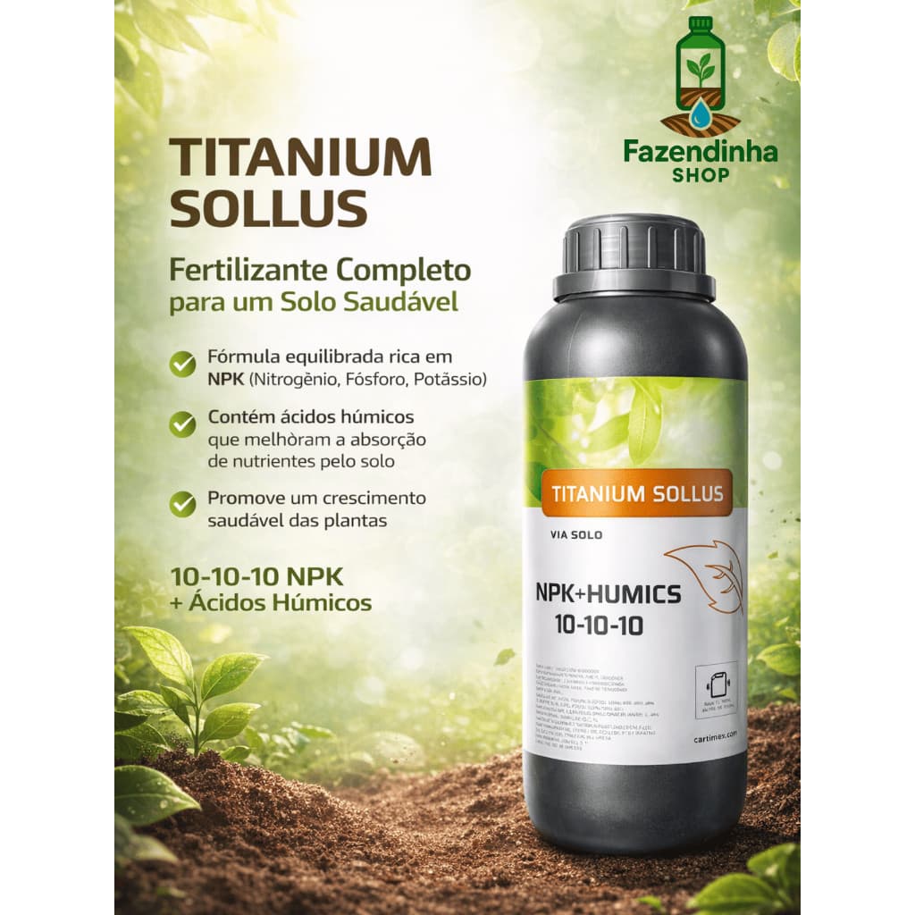 NPK HUMICS 10-10-10 1 LITRO SOLO RICO FERTILIZANTE GRANDE PLANTIO