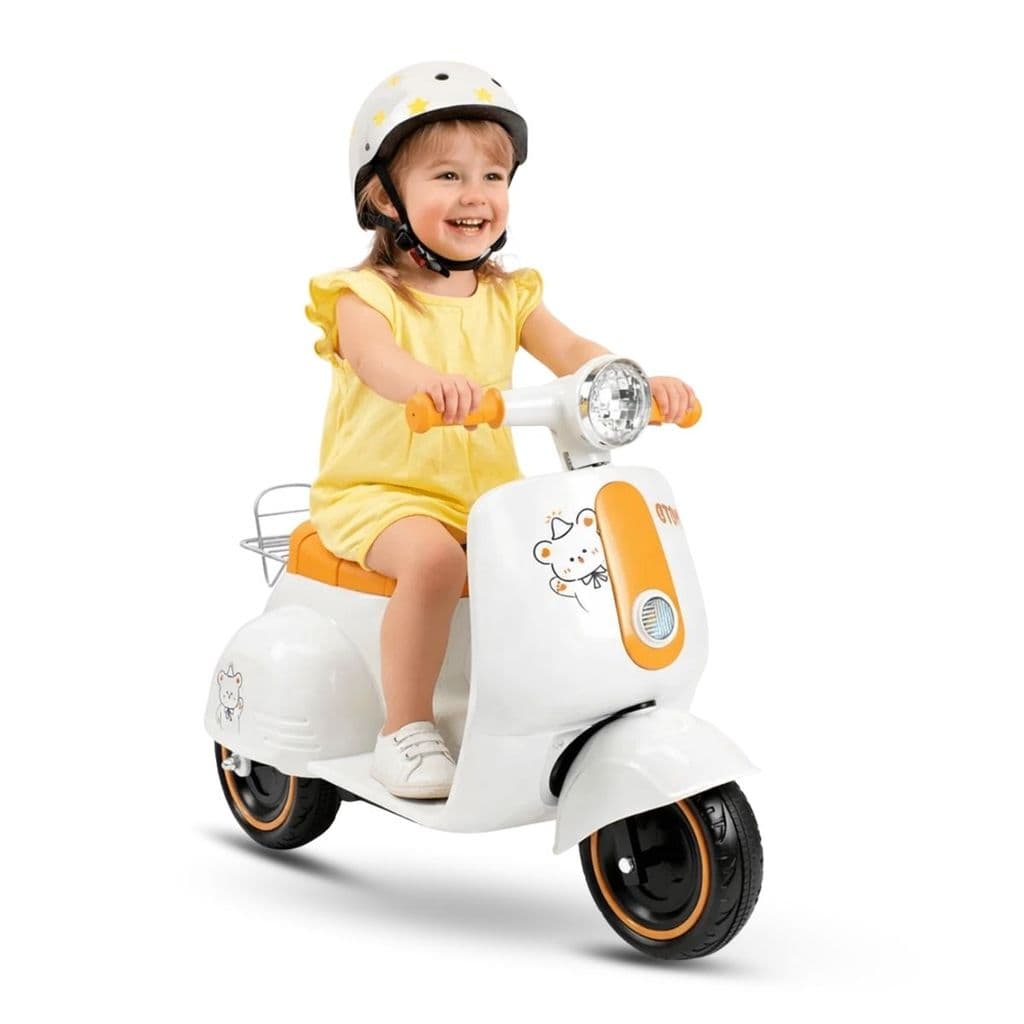 Triciclo Infantil Avespa Elétrico Pimpi Scooter - Branco