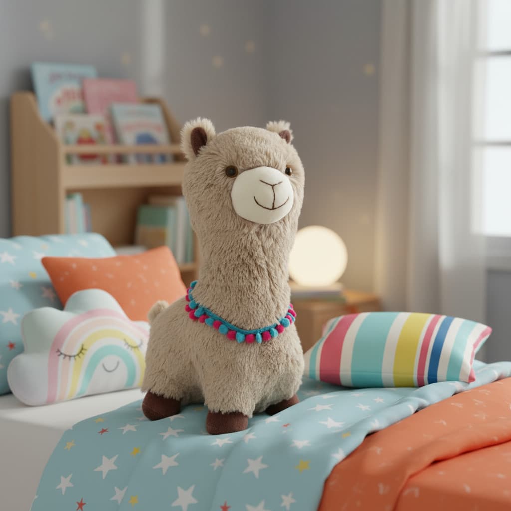 Lhama De Pelúcia 32cm Bichinho Decoração Infantil Toybrink