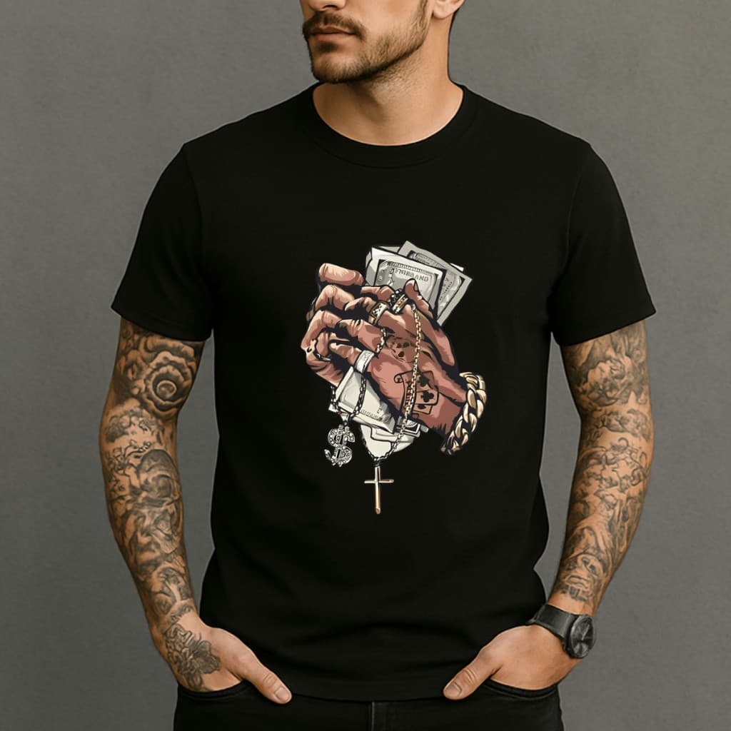 Blusa Masculina Estampa Exclusivas Mão, Dinheiro 100% Algodão P ao GG
