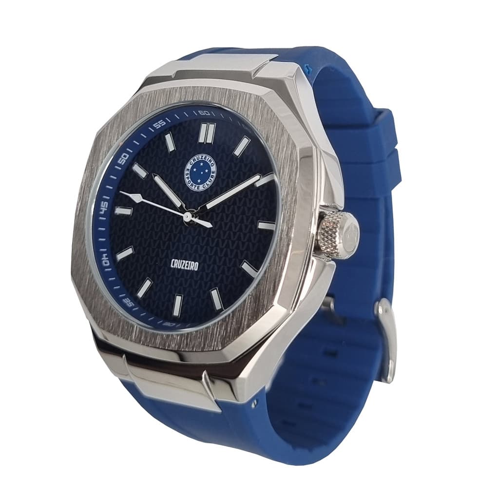 Relógio Oficial Cruzeiro Pulseira Azul CRU-002-1