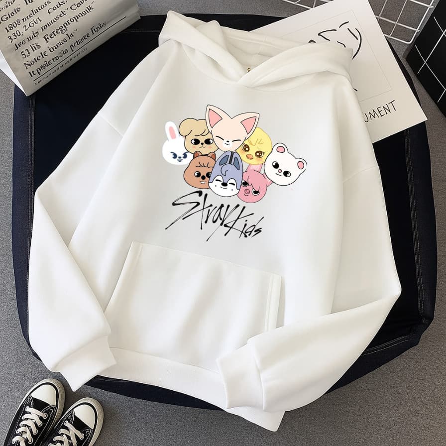 Moletom Canguru Casaco De Frio Capuz Stray Kids  Infantil E Adulto Premium Algodão Feminino Unissex