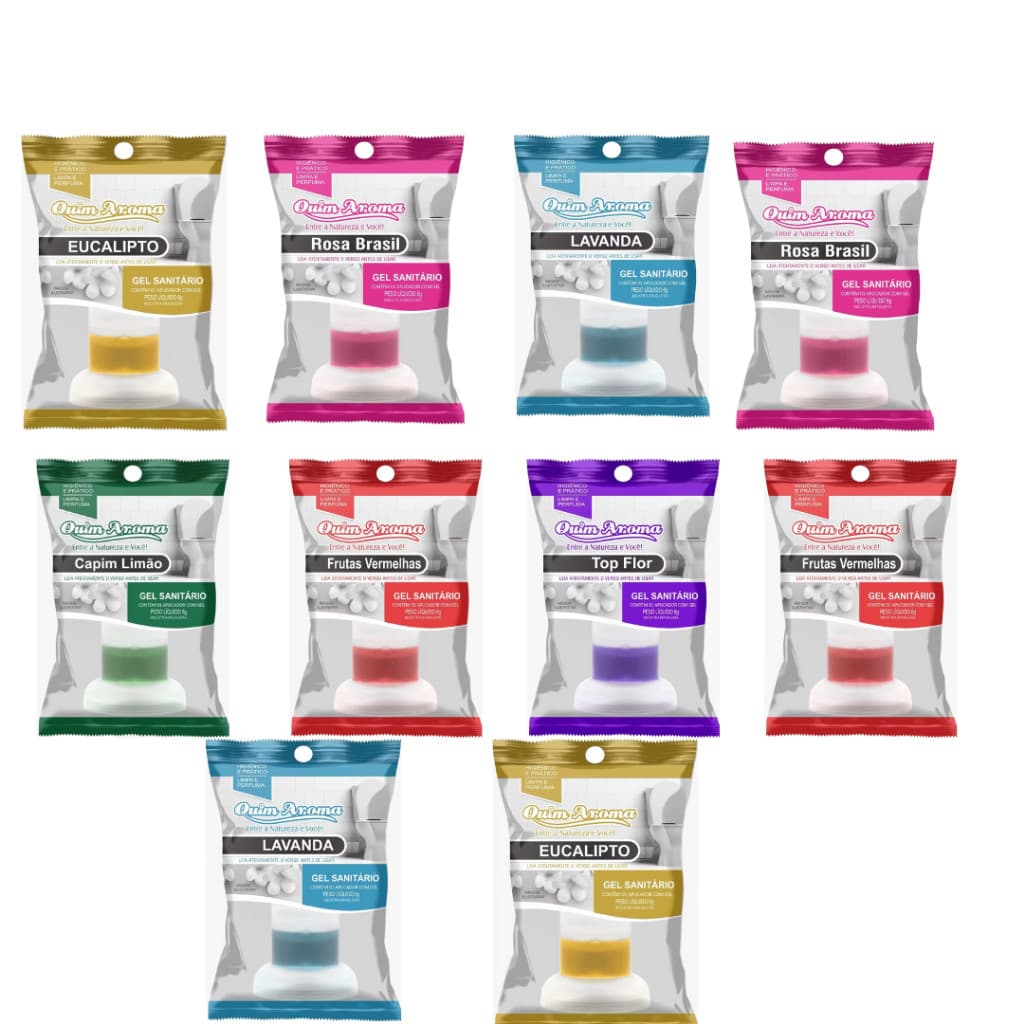 Kit  Desodorizador Gel  Para Vaso Sanitário Quim Aroma
