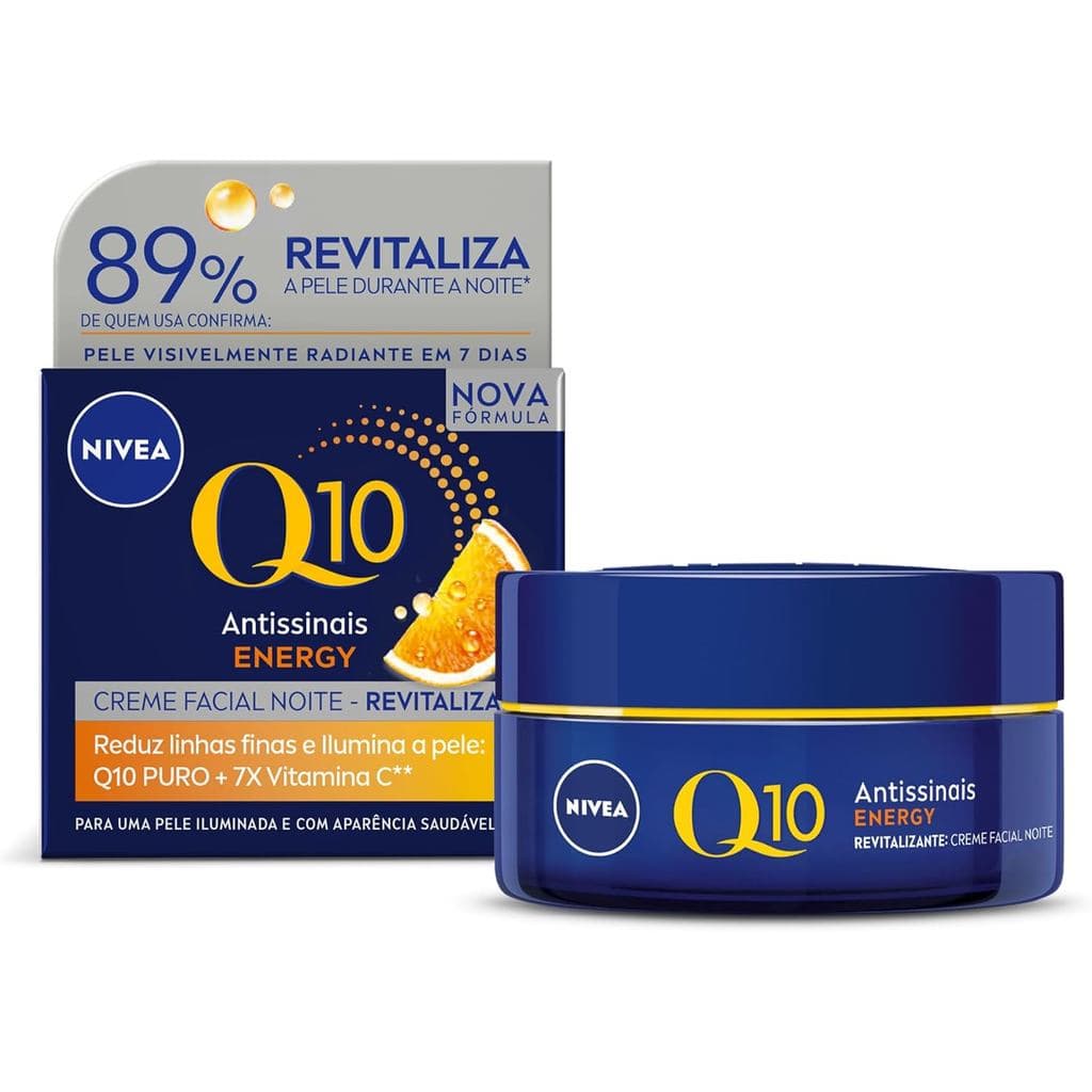 NIVEA Creme Facial Q10 Energy Antissinais Noite 50g