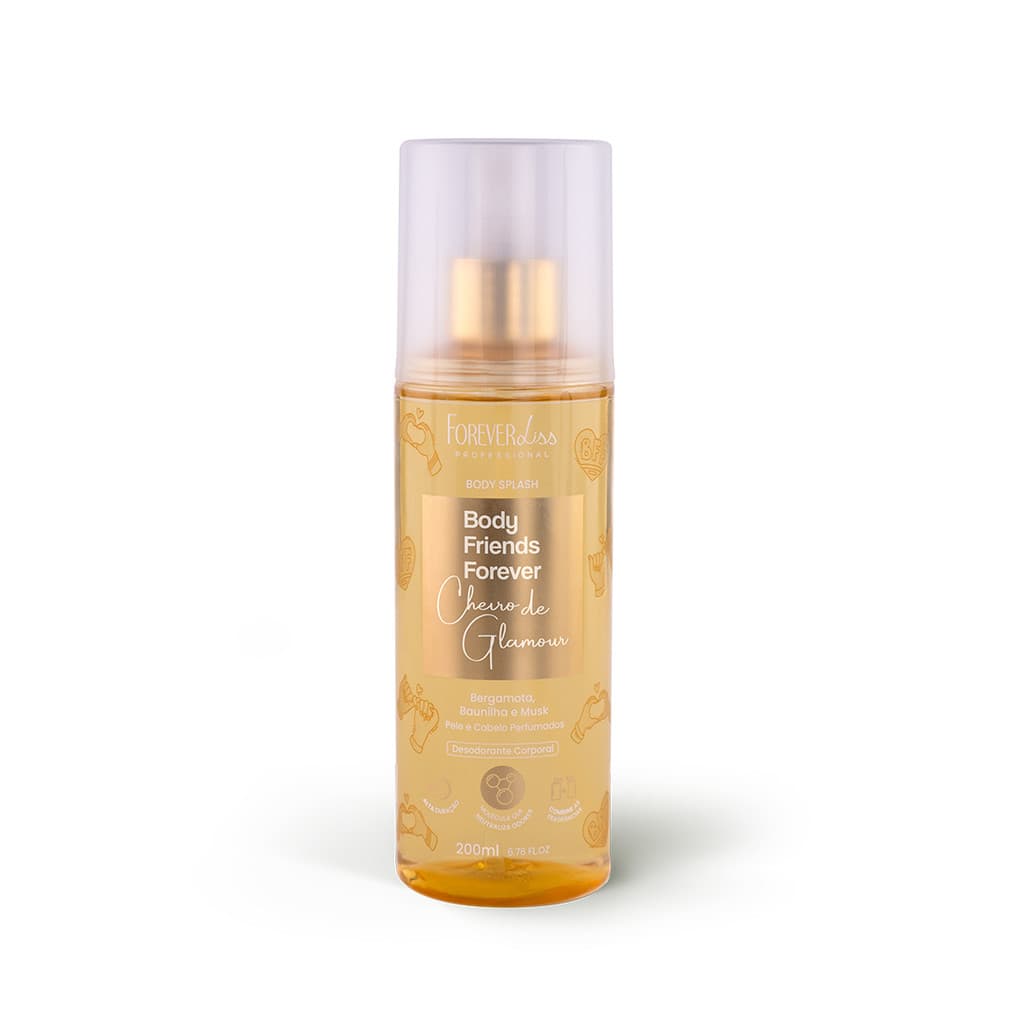 Body Splash Cheiro de Glamour Forever Liss 200ml Perfume Feminino Sofisticado Até 6h Fixação Vegano Frescor Elegante