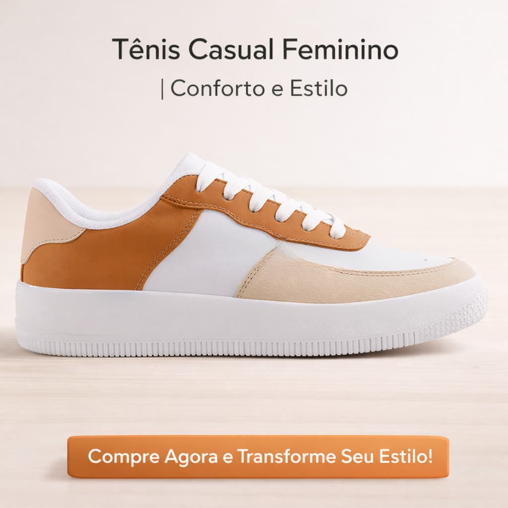 Tênis Casual Feminino Minimalista Estilo Solado Alto Antiderrapante Blogueira - Promoção Envio