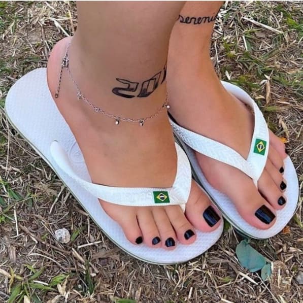 Chinelo Bandeira Copa do Brasil Sola Borracha Macio Resistente Chinelo De Dedo Feminino e Masculino BLESSINGGRIFES