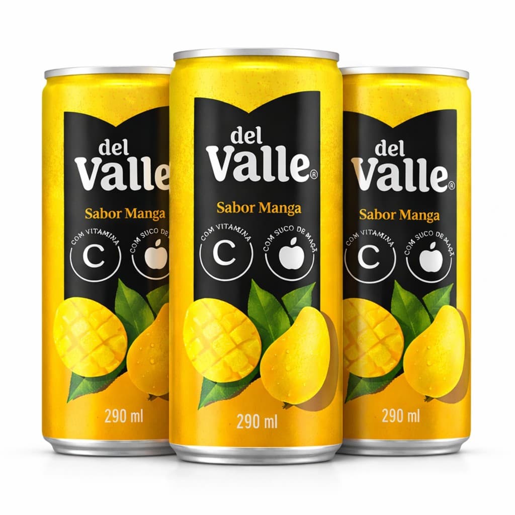 Kit 3 Suco Del Valle Néctar Manga 290ml - 58% Polpa