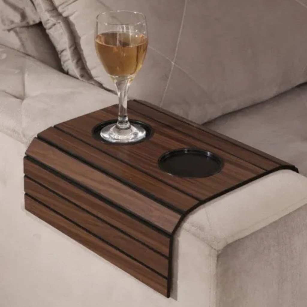 Porta Copos de Sofá Flexivel MDF - Emportio da Decoração