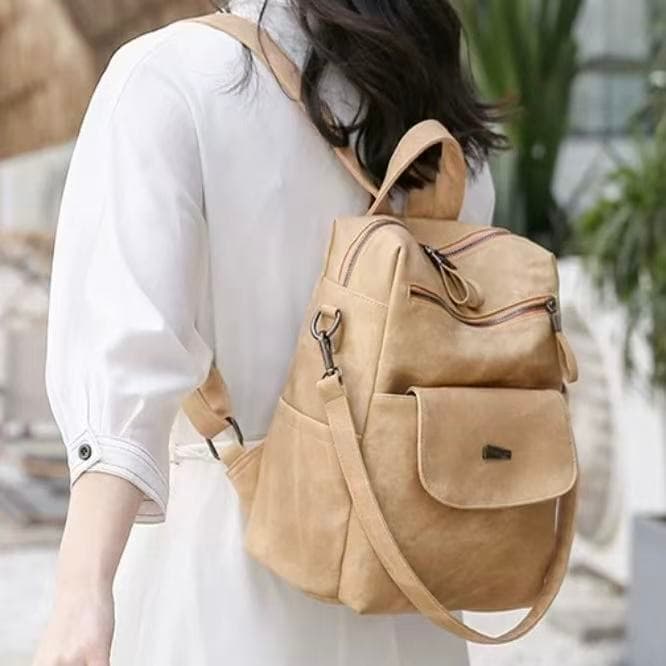 TOMI MITO Mochila Vintage Com Efeito Desgastado Bolsa De Ombro Feminina Grande Capacidade Estilo Casual TM9127