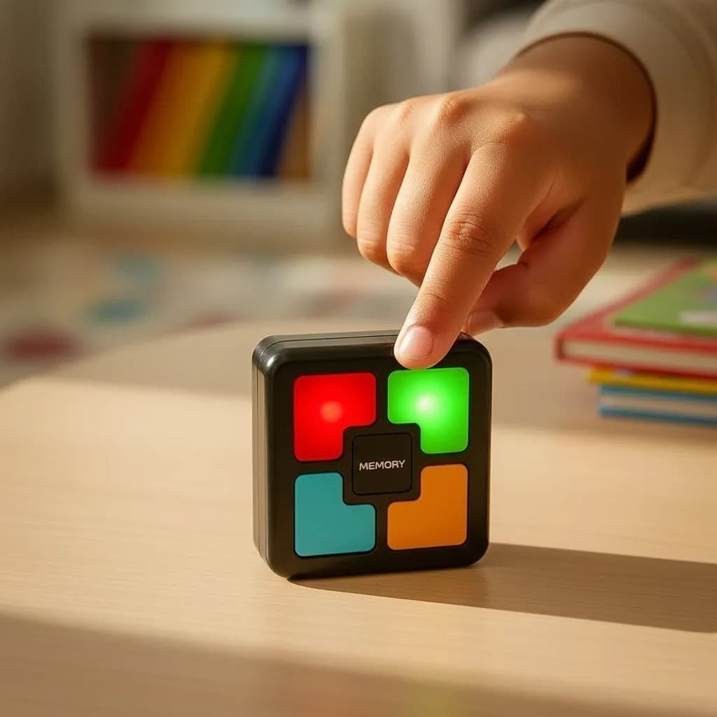 Jogo Memória Infantil Sequência Luz Som Brinquedo Educativo Estimula Atenção Aprendizado