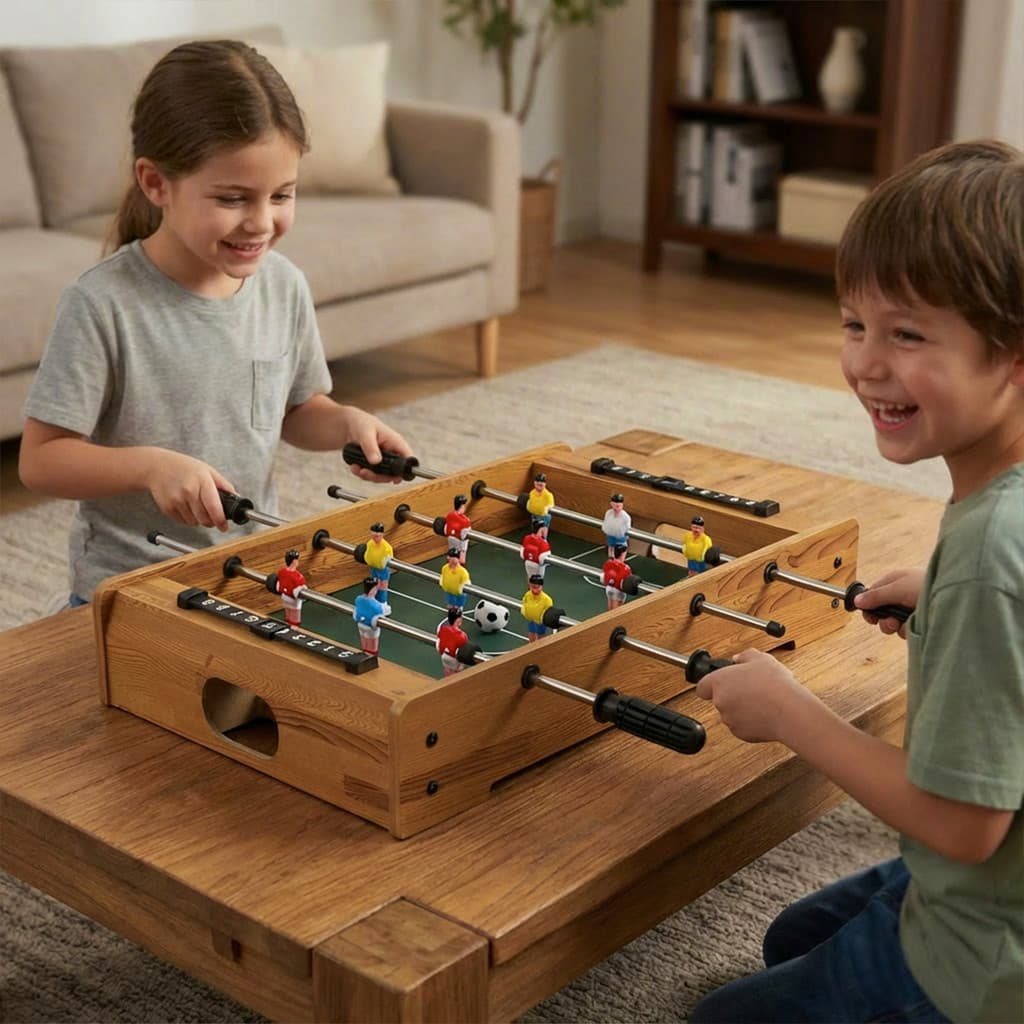 Mesa de Pebolim Portatil Futebol de Mesa Toto Futmesa Pimbolim totó brinquedo infantil para Criança