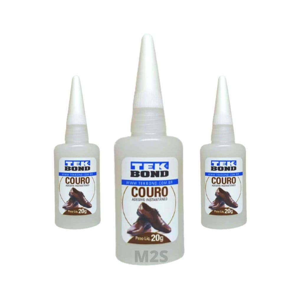 Kit 3 und - Cola Instantânea para Couro Natural e Sintético - 20 gramas - Tek Bond