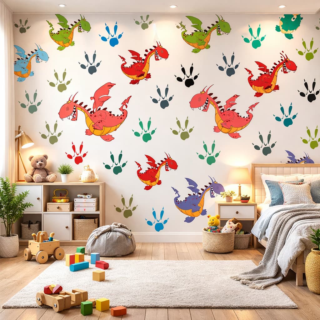 Papel de Parede Infantil Premium – Educativo para Quarto de Bebê + Envio Imediato