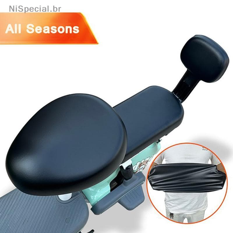 [Nis] Capa De Assento De Bicicleta Elétrica PU Bateria Universal Para De Carro Proteção Solar Respirável Macia E Confort