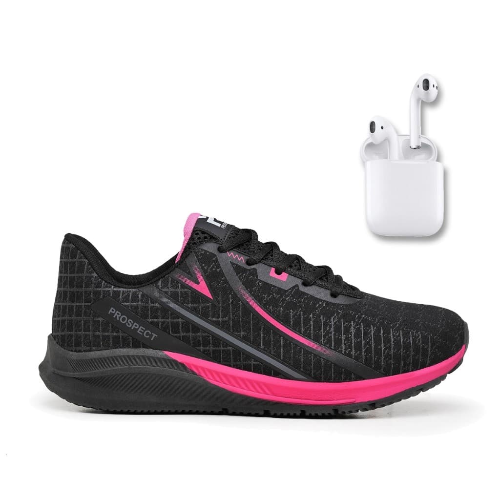 Tênis Feminino Prospect Spark Super Leve Macio Confortável + Fone