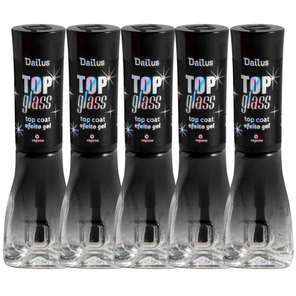 Kit Esmaltes Top Coat Top Glass Dailus 8ml