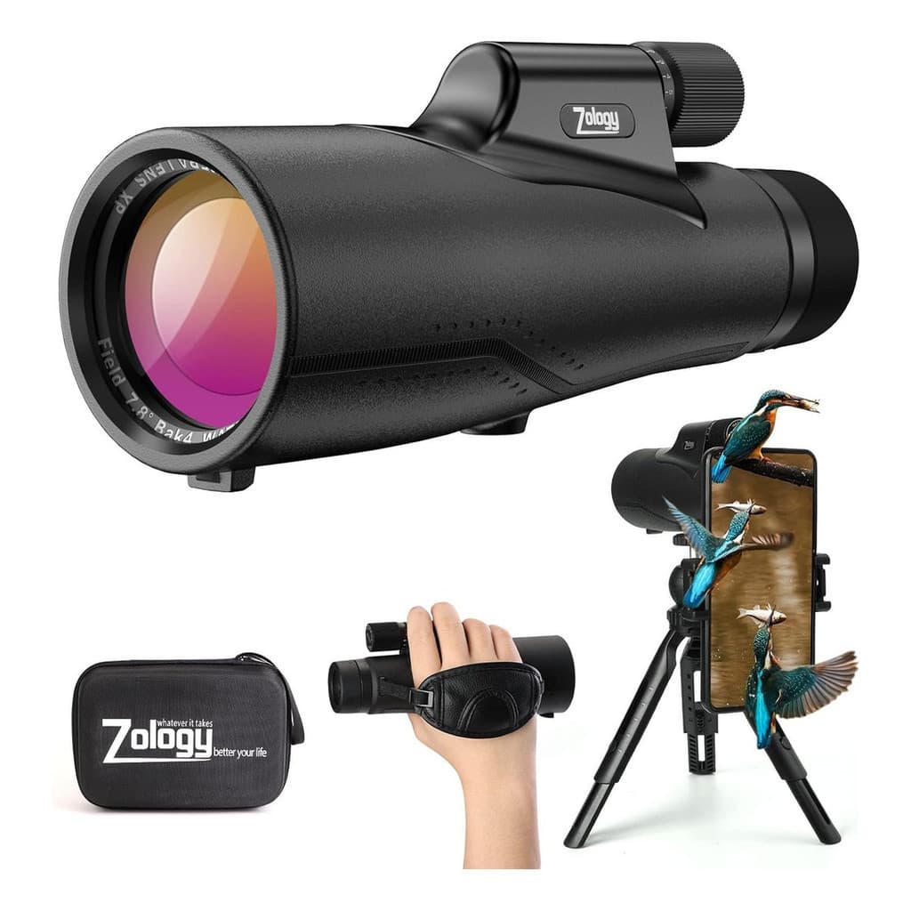 Monóculo Hd 12x56 Com Tripé E Adaptador Para Celular