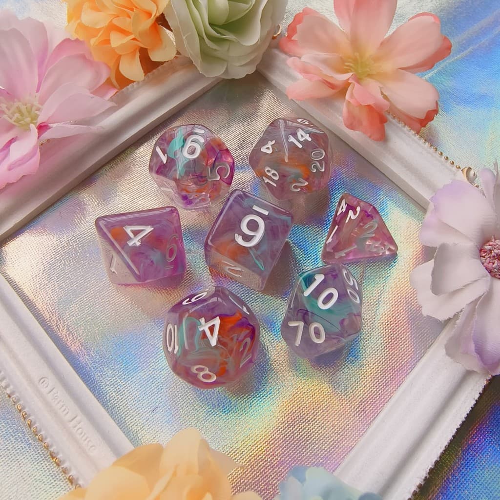 Conjunto De Dados DND 7pcs | Jogos De Tabuleiro Rpg Dice Dungeons and Dragons