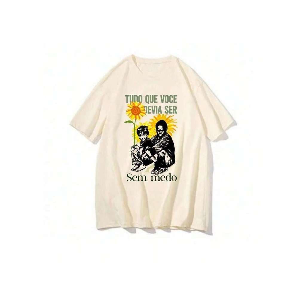 Camiseta Milton Nascimento Sem Medo Blusa estampada cantor camisa feminina masculina tshirt casual