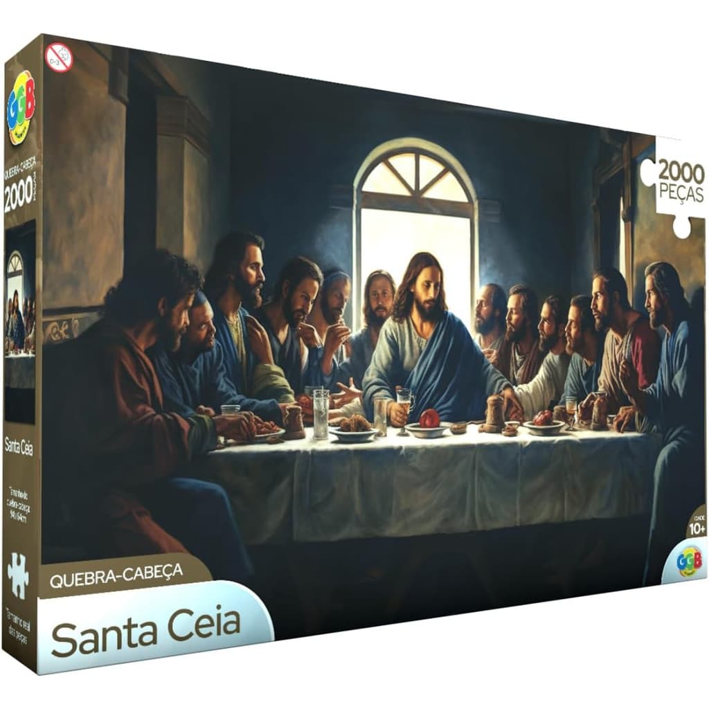 Quebra Cabeça Santa Ceia 2000 peças Detalhado GGB