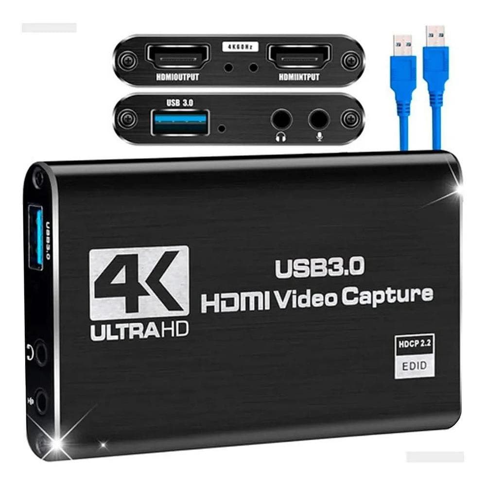 Placa de Captura HDMI para USB 3.0 4K Tomate MST-410 Capture Card para Streaming, Gravação e Games