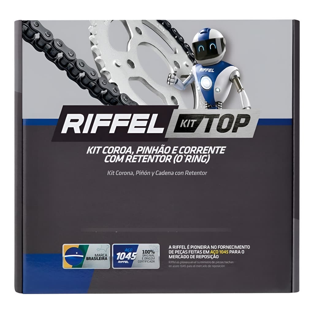 Kit Relação Com Retentor Riffel Cg Titan 150 e Cg Titan 160 Fan Start Mix Cargo