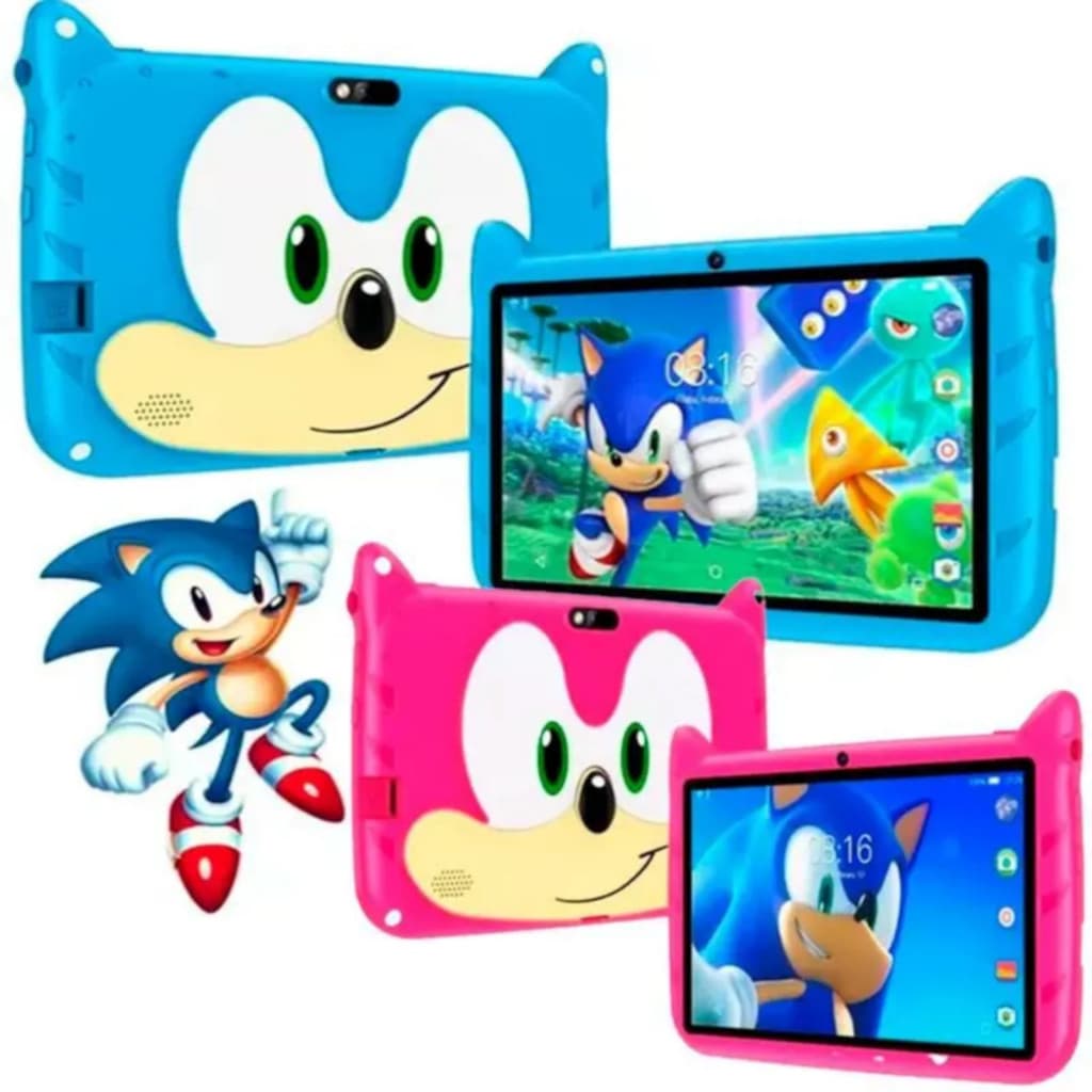 Tablet Kids Infantil Sonic Menino Menina Smart Para Crianças Davi Variedades