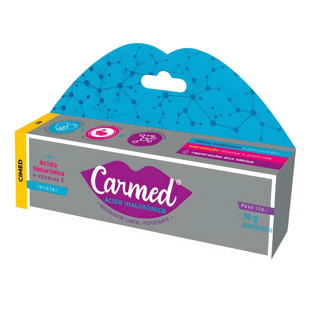 Hidratante Labial Carmed Ácido Hialurônico, Sem Aroma, 10g - Edição Ilimitada