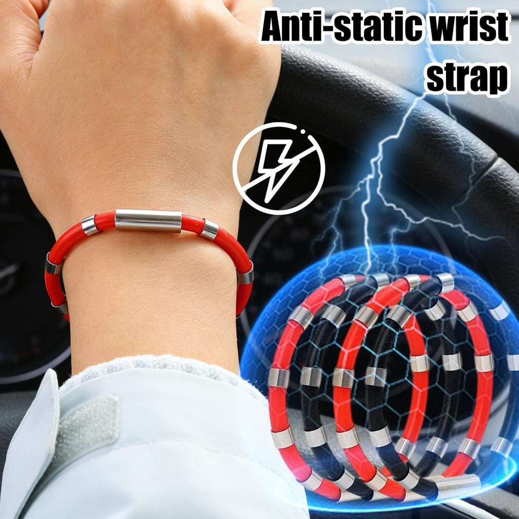 2 Unidades De Pulseira Antiestática Com Design De 8 Anéis 360 ° Eliminação Estática , À Prova D'água De Poeira Para Exer