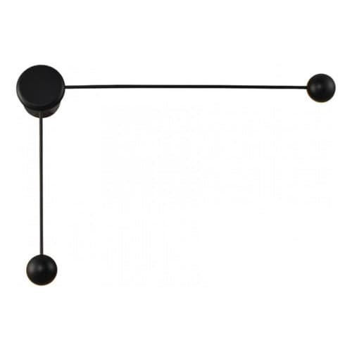 Arandela Compass Led Duo Preta 10w 2700k