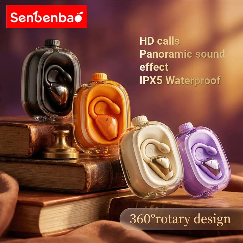 Senbenbao JM47 Sport Bluetooth Fones De Ouvido Sem Fio Com Microfone HiFi Estéreo 360 ° design Rotativo 6.0