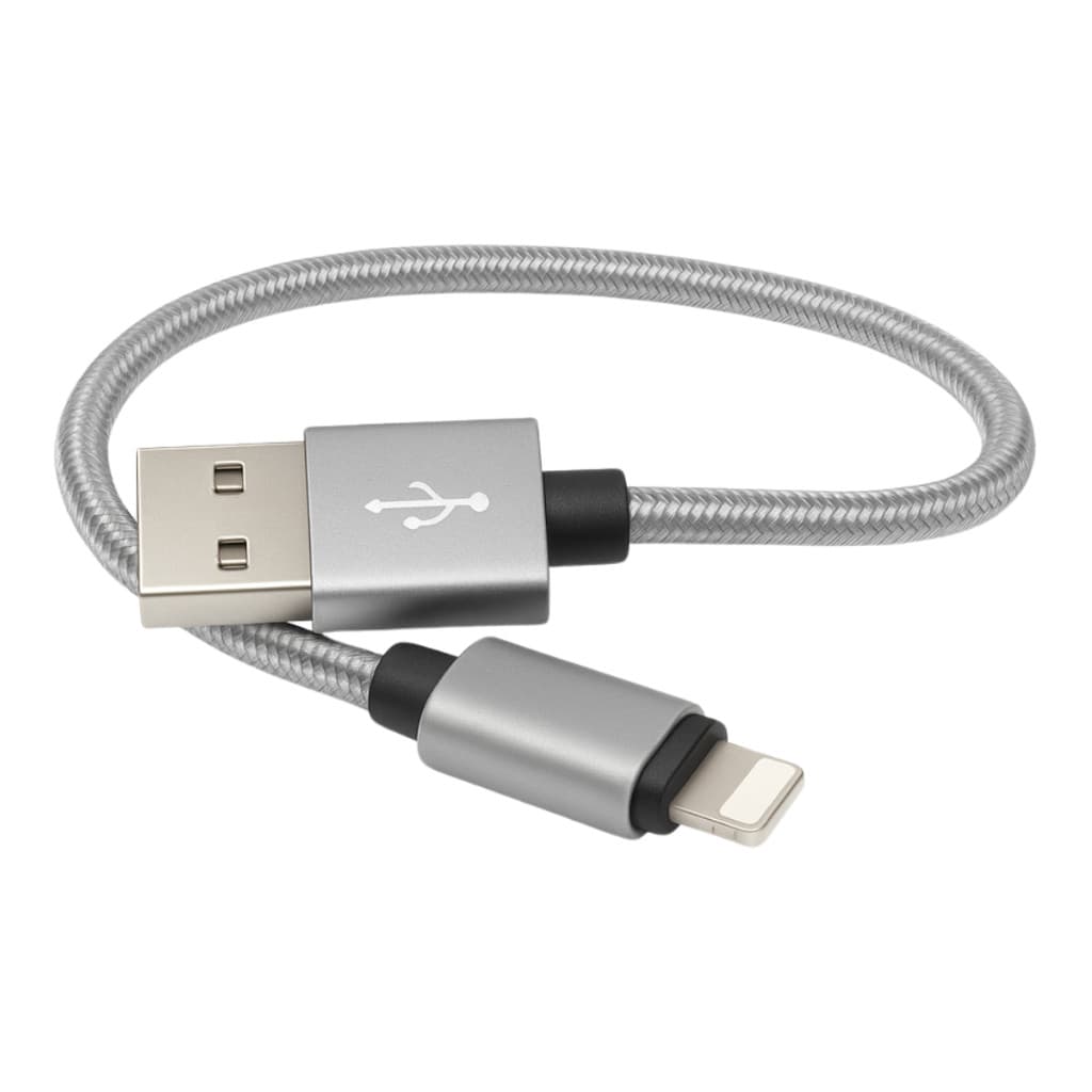 Cabo Lightning USB Reforçado 2.4A Carregamento Rápido Resistente Metálico Tipo Mola