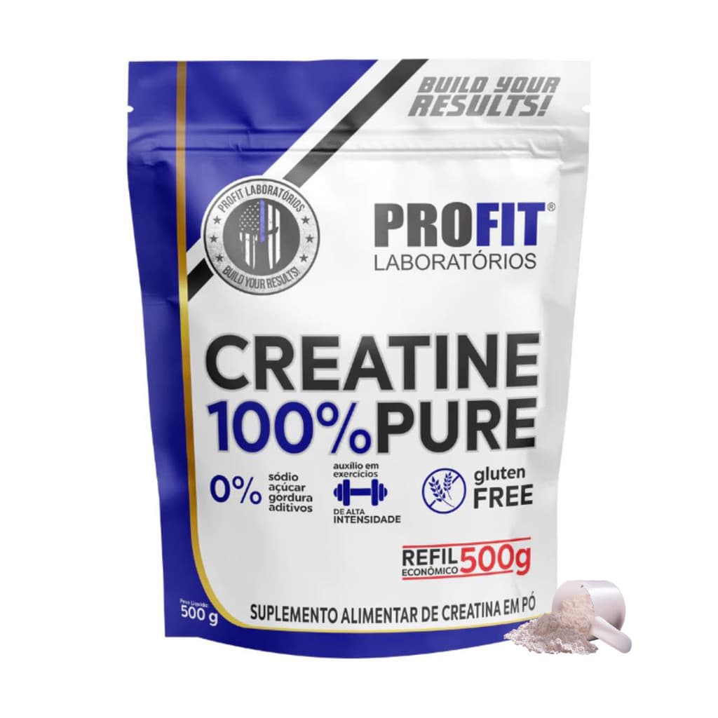 Creatina Monohidratada 500g 100% Pura - PROFIT