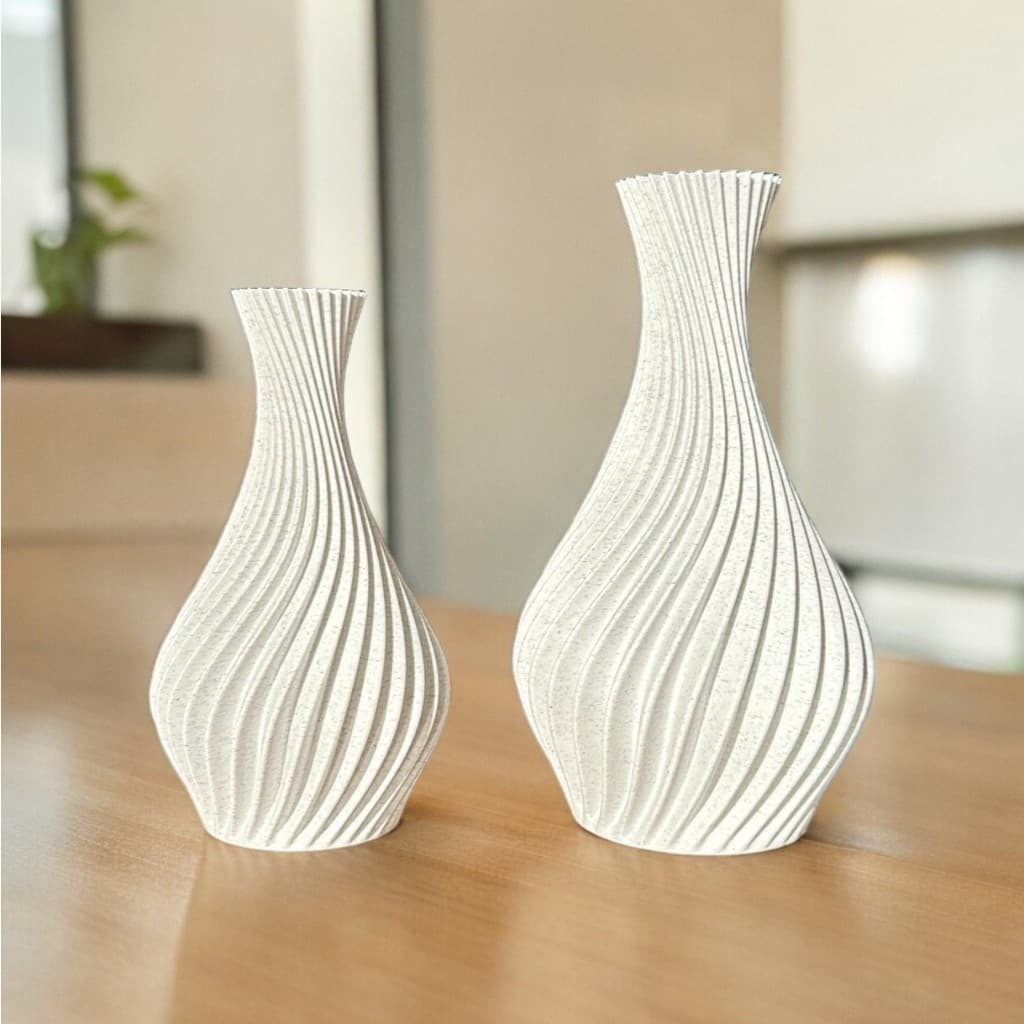Kit 2 Vasos Decorativos em Espiral - Decorativo - Moderno - Varias Cores