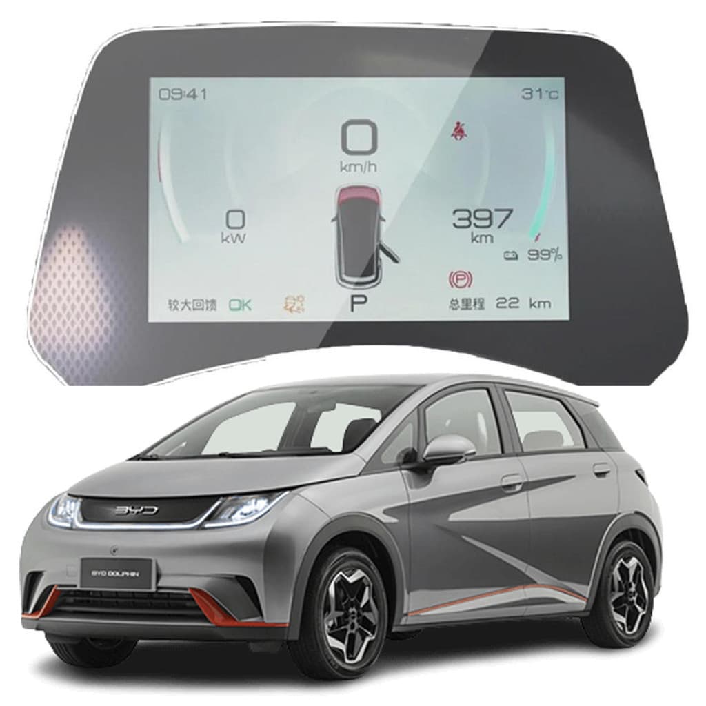 Pelicula Protetora De Vidro Para Painel Para Velocimetro Byd Dolphin 2024 2025 2026 + Kit Instalação