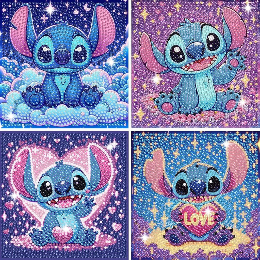 Gearock Kit de Pintura em Diamante com 4 Peças para Adultos, Kits de Gemas Grandes em Forma de Coração Fáceis de Fazer p