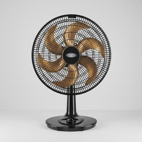 Ventilador De Mesa Turbo Ventimais 40cm 6 Pás 3 Velocidades Oscilante Giratório Preto Bronze 40 Cm 60 Hz 220v Plástico