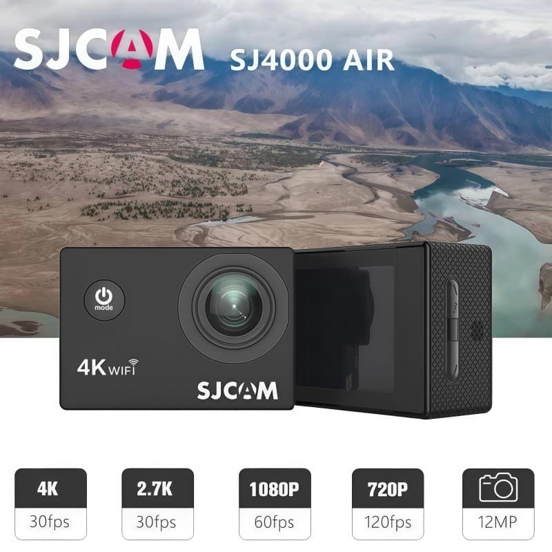 SJCAM SJ4000 Action Camera 4K Wi-Fi 30FPS à Prova D’água para Moto e Outdoor