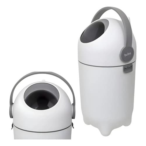 Lixeira Magica Antiodor para Quarto Do Bebê Para Fraldas Buba Cor Branco Qualidade Premium