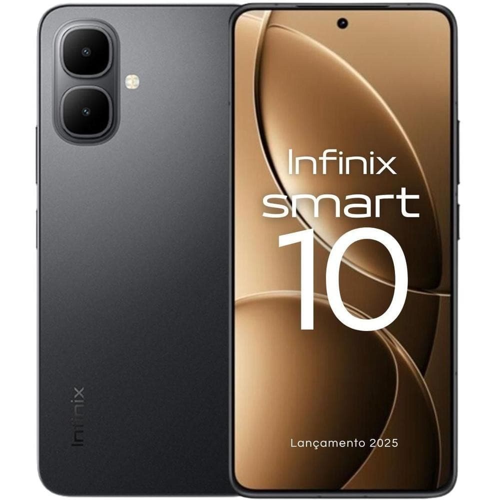 Infinix Smart 10 128GB Com Tela 120Hz Ram Boost Até 8GB Bateria 5000mAh NFC E Proteção IP64