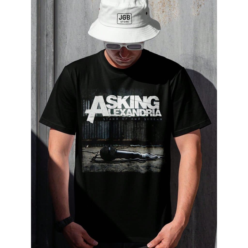 Camisa Banda Metalcore Asking Alexandria 100% Algodão Unissex Camiseta Plus Size Blusa Copa Mundo