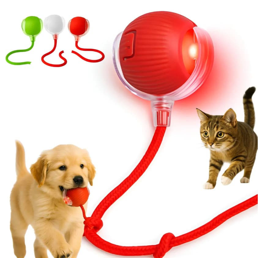 Bola Interativa Giratória Pet Brinquedo Automático Para Gato Cachorro