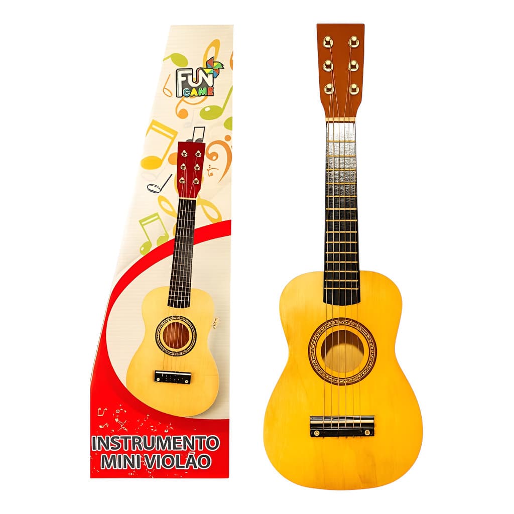 Mini Violão Infantil Acústico Crianças Corda Em Aço Acústico