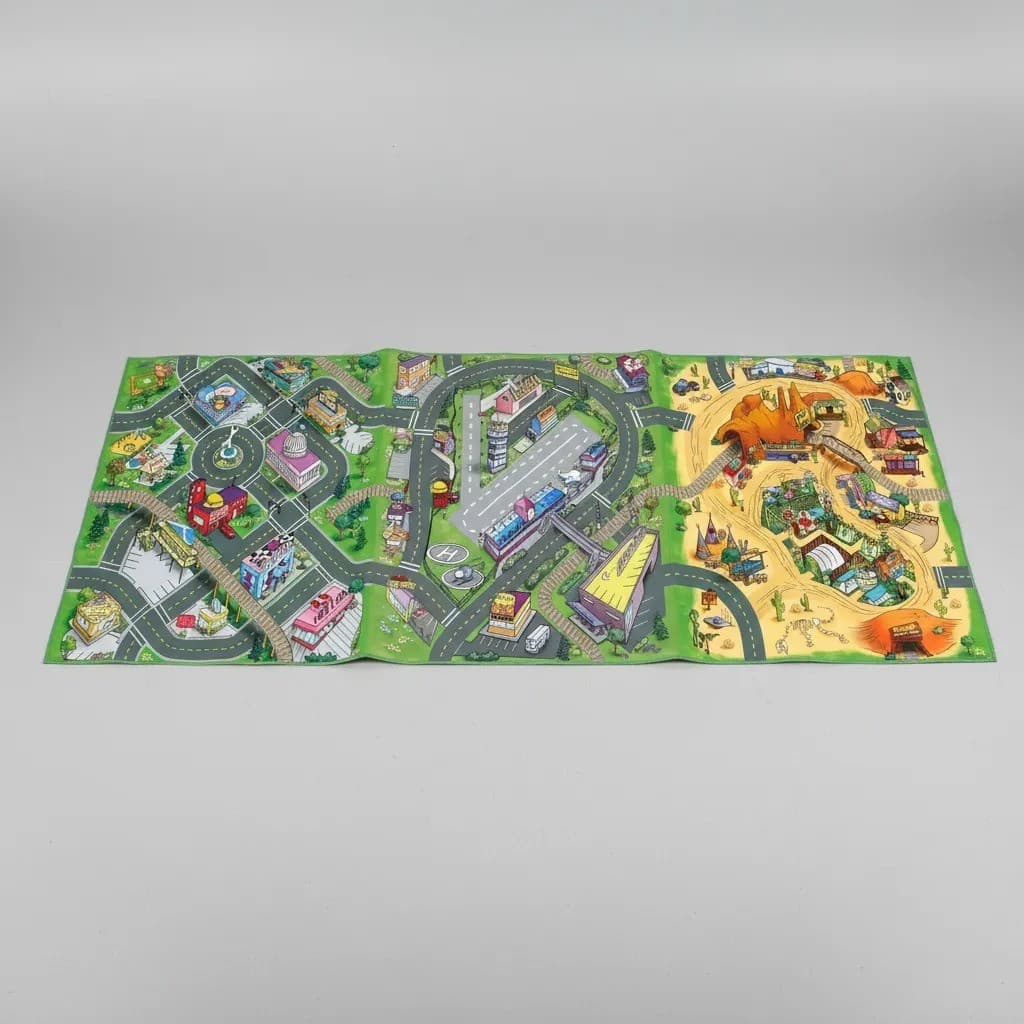 Tapete Atividades Lona Impermeavel Compacto Infantil Criança Pista Corrida Carrinho 1,00x0,50m