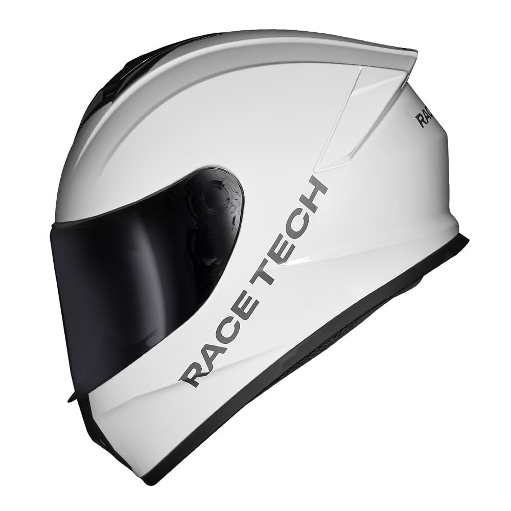 Capacete Moto Race Tech Hit Monocolor Branco Brilhante Motociclismo