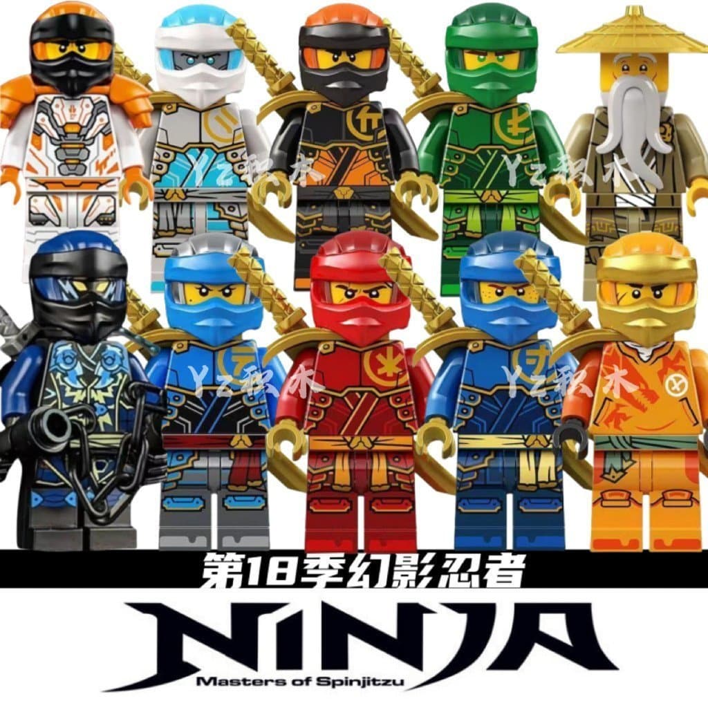 Novo Compatível com Minifiguras Ninjago Nova Temporada 18 Ascensão dos Dragões Blocos de Construção de Vilões Brinquedos