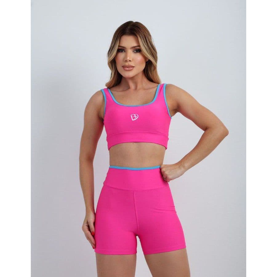 CONJUNTO SHORT C/DETALHES VIES+TOP SEM BOJO ALCA LARGA