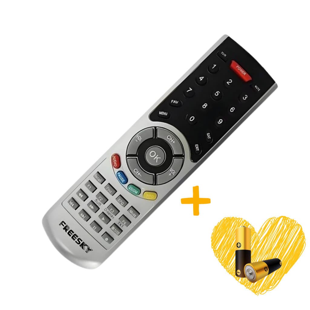 Controle Remoto Receptores FREE - SKY FBG-7023 SKY-7023 LE-7048 + Pilhas