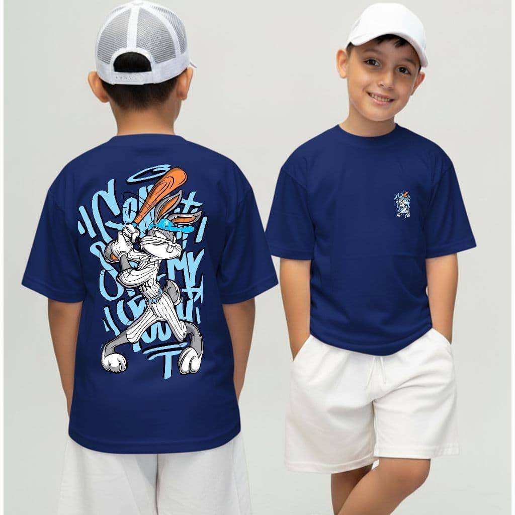 Camiseta Infantil Malha 30.1 100% Algodão Camisa Juvenil Estilosa Divertida BaseBall Animado